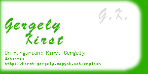 gergely kirst business card